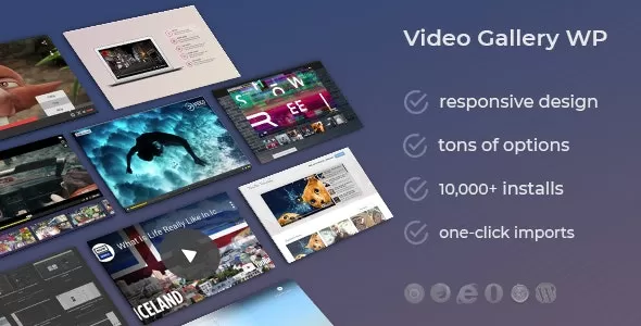 Video Gallery Wordpress Plugin /w YouTube, Vimeo, Facebook Pages