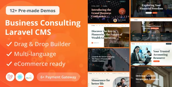 Bione - Business Consulting Laravel CMS with Live Page Builder