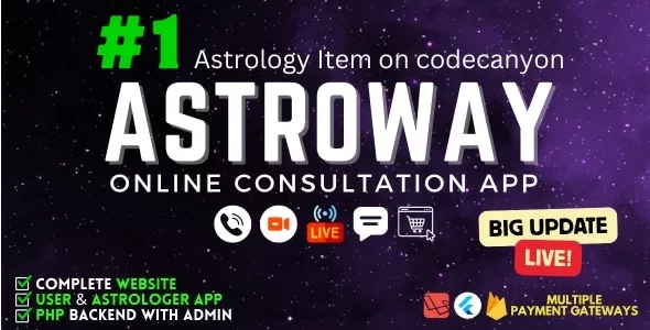 Astroway - Complete Astrology Consultation App with Chat, Calling, e-Puja, Shop & AI Chat