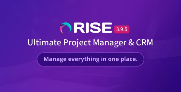 RISE - Ultimate Project Manager & CRM