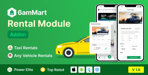 6amMart Car Rental Module Addon