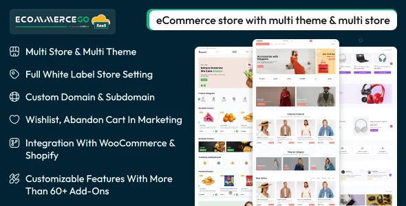 eCommerceGo SaaS - eCommerce Store with Multi Theme and Multi Store