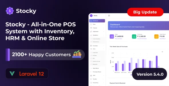 Stocky - POS with Inventory Management & HRM